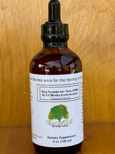 B12 Non Synthetic & Non GMO B12 Methylcobalamin Herbal Extract 4 oz