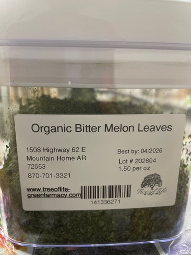 Organic Bitter melon leaves/Ampalaya leaves 1 oz