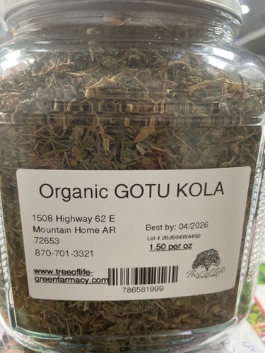 Organic Gotu Kola 1 oz