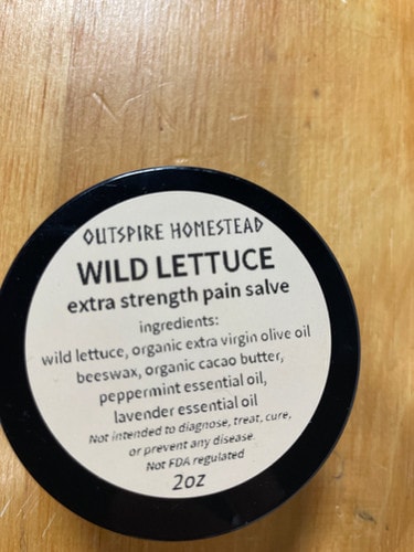 Wild lettuce salve extra strength pain salve 2oz
